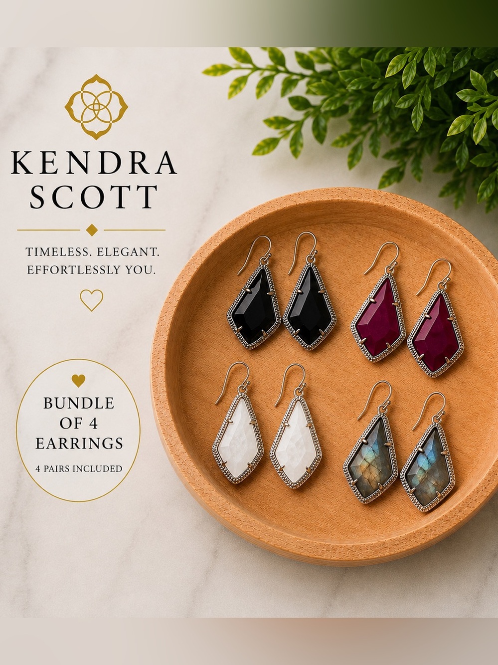 💎 Kendra Scott 4 Pair Earring Bundle